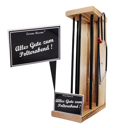 Genial-Anders Lustiges Polterabend Geschenk witzige originelle Rohling zum SELBST BEFÜLLEN Größe L Eiserne Reserve leer Black Edition incl. Notsäge -s- Alles Gute zum Polterabend