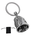 Xibao Campana Moto Amuleto,Campanilla de Motocicleta,Llavero Moto Campana Guardiana de protección de ángel para bendecir la paz,Adecuado para Motocicletas,Bicicletas,Remolques de Llave de Automóvil