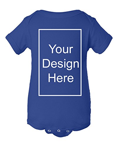 City Shirts Add Your Own Text and Design Custom Personalized Baby Rib Infant Bodysuit (18 Months, Royal Blue)