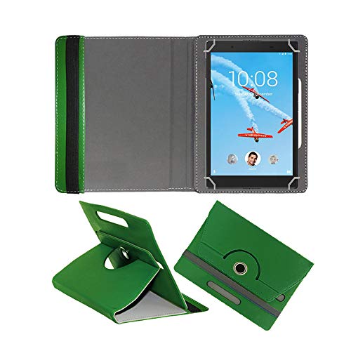 Image of Fastway Rotating Leather Flip Case for Lenovo TAB 4 8 TB-8504X Tablet Cover Stand Black (Green)