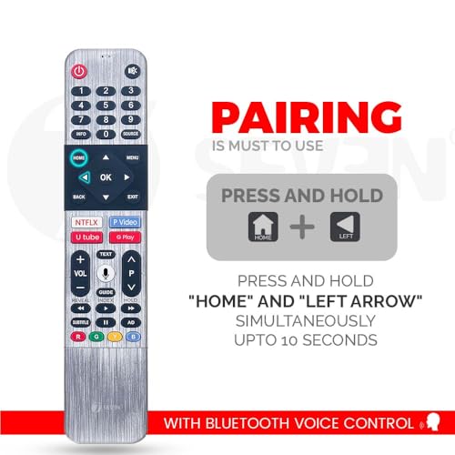 Image of 7SEVEN Compatible SKYWORTH TV Remote Control with Google Assistant, Bluetooth Voice Command skyworth Remote Android tv with Netflix Prime Video YouTube and Google Play hot Keys. Pairing Must!