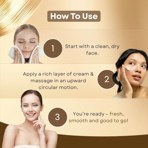 Image of Fair Glow Gold-Almond Skin Massage Cream 800g | 4 in 1, Anti-Ageing, Anti-Toxin | Face, Hands, Feet, Body & Facial | With Golden Dust | For Men & Women | Multipurpose | Ideal for Daily Use