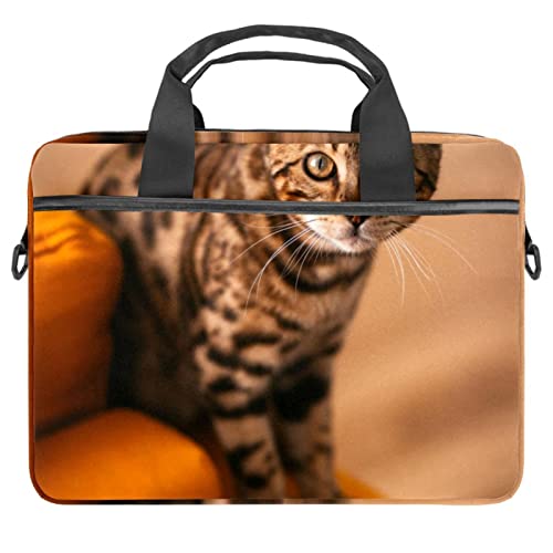 Mallette pc portable 13-14.5" chat orange pour éviter les chocs