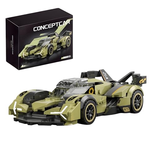 Kit de construcción de bloques de construcción de coches deportivos, 262 piezas Surpe Auto Modelo Bloques de sujeción, juguetes de coche de carreras, decoración del hogar de oficina, regalos creativos