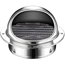 Ventilating Fan Air Ventilation Outlet Hood Stainless Steel Air Vent, 12 10 3in Spherical Air Valve Grill Cover Weather Proof, Bathroom Kitchen Office Air Conditioners Louvered Grille Cover