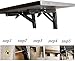 16 INCH Folding Shelf Brackets - Heavy Duty Metal Collapsible Shelf Bracket for Bench Table, Shelf Hinge Wall Mounted Space Saving DIY Bracket, Max Load: 280 lb - Black (2 PCS)
