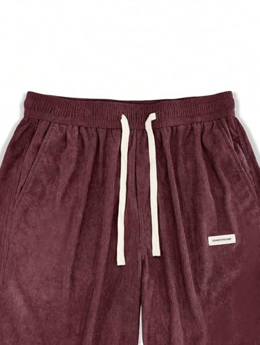 Image of KOTTY Men's Solid|Button|Wide|Loose fit|Corduroy Trousers & Pant for Men