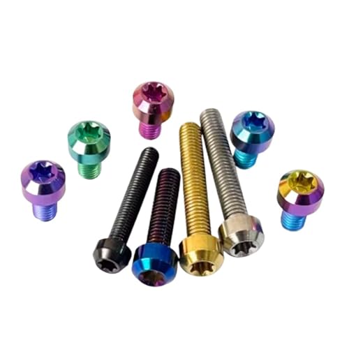 1pc Titanium Torx Cap Head Screw M4 M5 M6 M8 Six-Lobe Colourful Ti Bolts For Bicycle Motor Modify(Blue,M8X35)