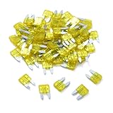 100 Pack Auto Fuses 20 AMP APM/ATM 32V Mini Blade Style Fuses 20A Short Circuit Protection Car Fuse (20 AMP)