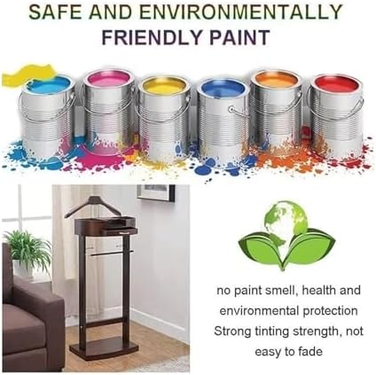 Valet Stand for Men and Women, Freestanding Clothes Rack with Drawer and Top Tray, Wooden Clothes Stand with Trouser Bar for Bedroom and Office