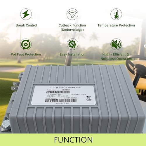 Image of 1515-5201 DC Motor Speed Controller, 48V 250A Club Car DC Motor Controller Fits Fits 2009-2014 Club Car Precedent Electric Golf Cart; OEM# 103403401, 103403402