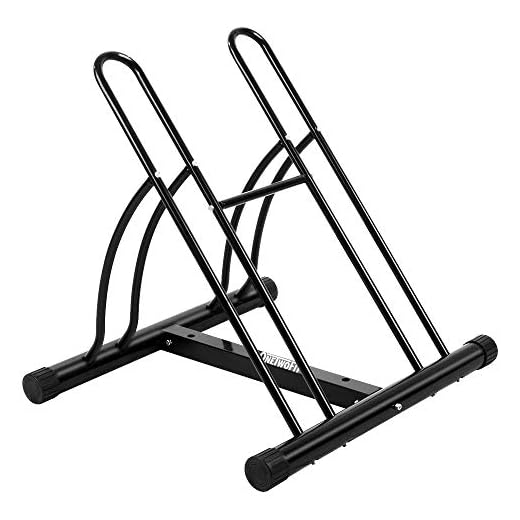 ONETWOFIT Bike Racks 2-Bike Floor Stand Bicycle Cycle Stand Garage Bicycle Storage Packing Rack for Indoor and Outdoor Using OT082