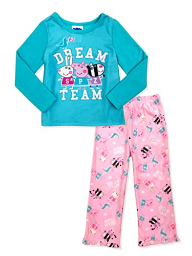 Peppa Pig Girls Toddler Soft Polyester Pajamas, Dream Team, Size 2T