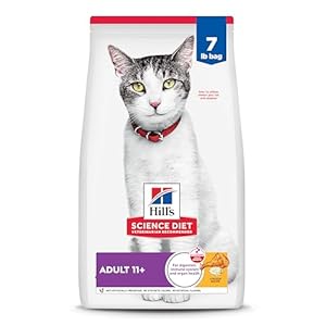 Hill’s Science Diet Adult 11+ Chicken Recipe Dry Cat Food, 7 lb Bag