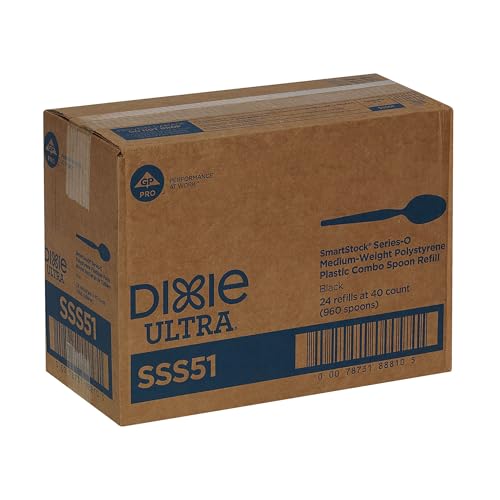 Image of Dixie SSS51 Spoon Refill, for SmartStock Dispenser, 960 /CT, Black