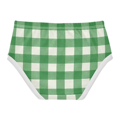 Green White Buffalo Checkered Plaid Toddler Girls's Underwear 2T 23008712