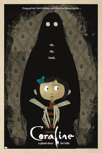 Trends International Coraline - Ghost Story One Sheet Wall Poster, 22.4L x 14.7W, Blonde Framed Version