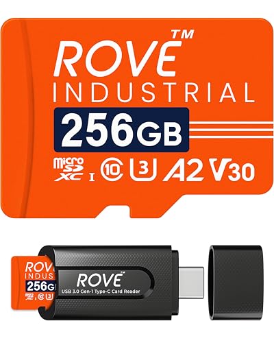 ROVE Industrial 256GB Micro SDJ[h USB 3.0 Type CJ[h[_[t ϋv microSDXC [J[h ǂݎ葬x100MB/b C10 U3 V30 4K A2 hCuR[_[ Android