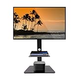 Es gibt zwei Glasboden. Auf diese Glasablagen können Sie DVD- und Hi-fi-Zubehör platzieren.