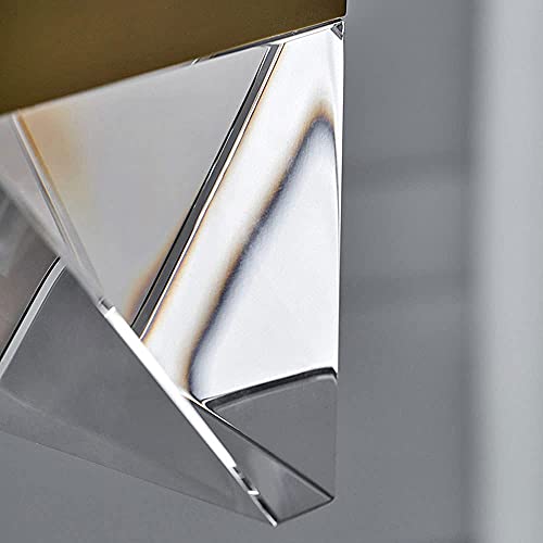 Lámpara de araña de cristal dorada transparente con diseño creativo irregular 7