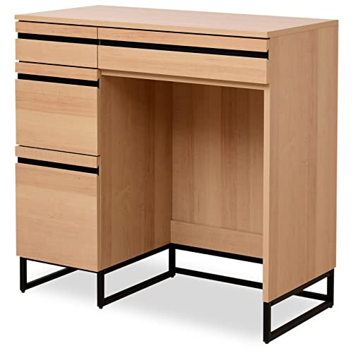 moca company Cloudear キッチンカウンター 幅90 ゴミ箱収納 奥行45 ロータイプ 食器棚 カップボード キッチンラック ナチュラル