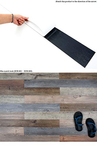 Roserosa Peel And Stick Engineered Pvc Plank Wood Pattern Durable Vinyl Flooring (Eck-803 : 5 Planks) #TOP5