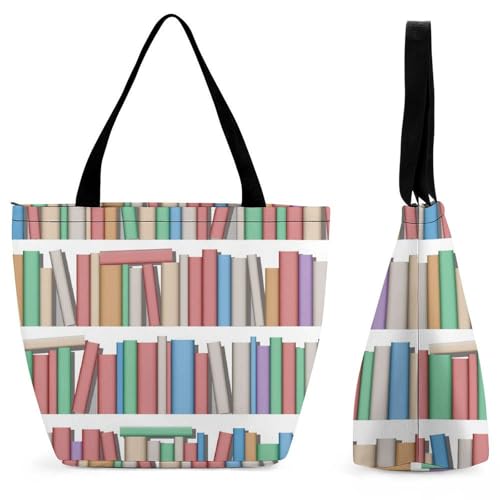 Sac à main bibliothèque pour femme grand cabas de shopping et voyage 28.5x18x32.5cm
