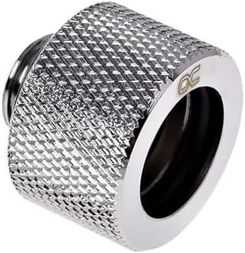 Alphacool HT 16mm G1/4 HardTube Compression Fitting, Chrome, 6-Pack