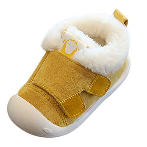Zapatos Planos Peludo de bebé para niñas pequeños,Yesmile Zapatos de bebé para niños pequeños Primer Paso, Infantil Niño Bebé Niñas Zapatos de Fondo Antideslizantes (0-3 años)