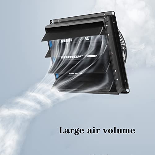 Ventilador de extracción para cocina ventilador de ventilación con persiana metálica y red protectora, 10 pulgadas, 4 aspas miniatura 7