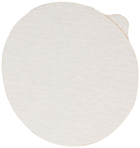 3M NX PSA Paper Disc with Tab, Aluminum Oxide, 6" Diameter, P180 Grit, White (Pack of 50)