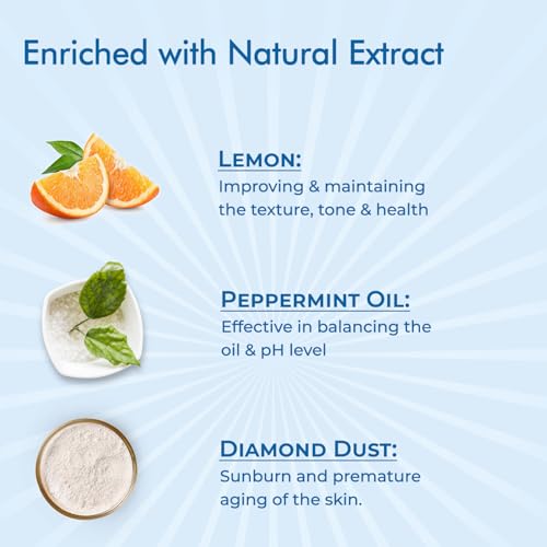 NutriGlow NATURAL'S Advanced Pro Formula Diamond Radiance Facial Kit For Make Skin Acne & Spot Free,Brightens Up Dull Skin, 60gm