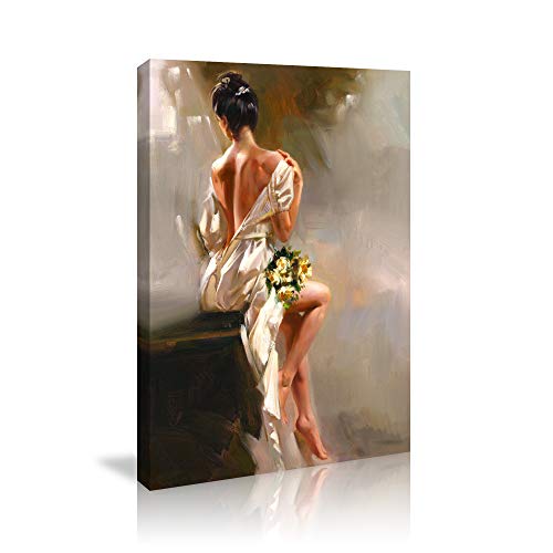 Home Decor Wall Art Painting Canvas Prints Bathroom Bedroom Living Room Wall Decoration Nude Woman Art Stretched and Framed Painting on Canvas