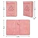 Melsbrinna Passport Holder Covers Case, Waterproof Rfid Blocking Travel Wallet Passport Holder with Pen Holder, Cute Passport Book for Women/Men (Pink)
