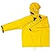 MCR Safety 2603X4 Hydroblast PVC/Polyester 3-Piece Rainsuit with Attached Hood, Yellow, 4X-Large