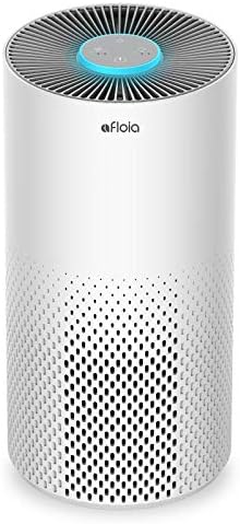 Afloia Air Purifiers for Home Large Room Up to 1076 Ft², H13 True HEPA Air Purifiers for Bedroom 22 dB, Air Cleaners Dust Remover for Pet Mold Pollen, Odor Smoke Eliminator, Kilo White, 7 Color Light