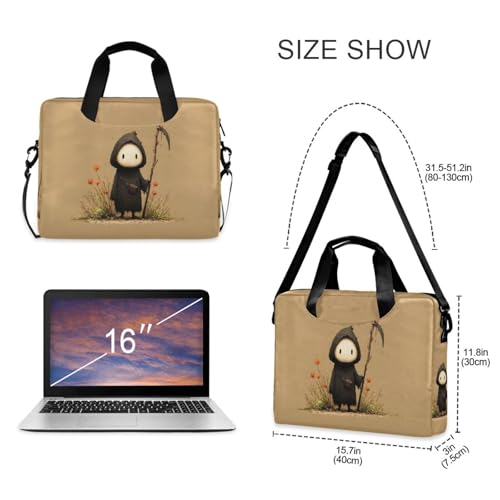 Bolso para portátil con estampado Cute Reaper y múltiples bolsillos miniatura 5