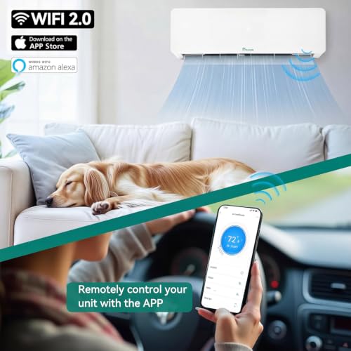 Image of YITAHOME 27000 BTU Mini Split AC /Heating System 18 SEER2 9000 BTU *3 Set | 9000*3 BTU WiFi Enabled 115V Dual Zone Ductless Air Conditioner with 3 Outdoor Units, Enable Different Modes Simultaneously