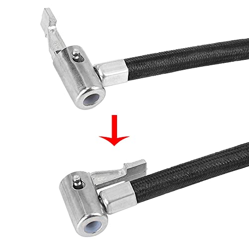 X Autohaux 60Cm Car Tire Valve Connect Pipe Air Chuck Inflator Compressor Pump Extension Hose Adapter #TOP5