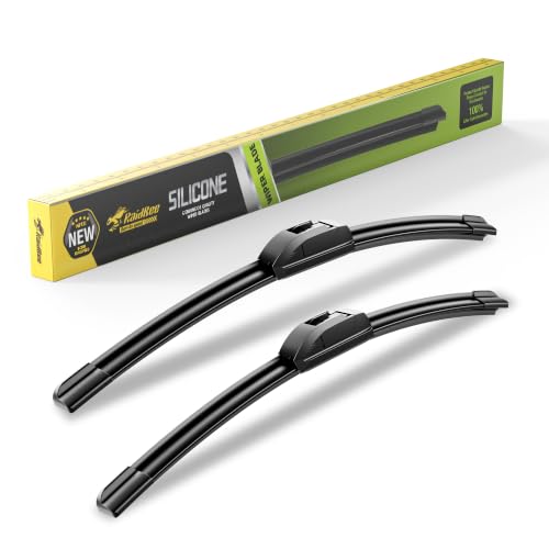 Image of 26 inch and 22 inch Silicone Windshield Wiper blades Replacement for