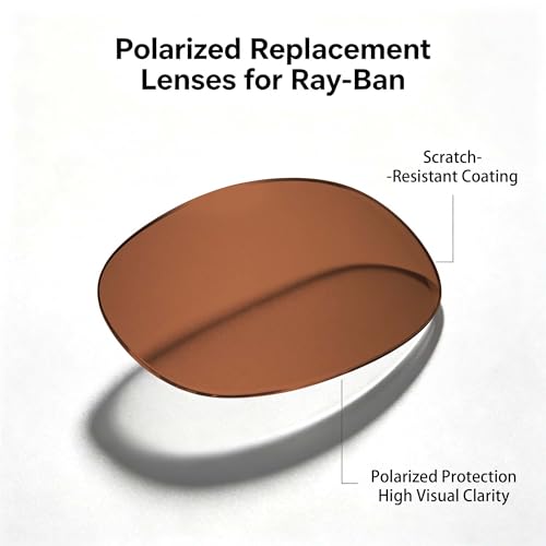 Image of YEIN Replacement Lenses for Ray-Ban Meta RW4006 /RW4012(50mm), Photochromic /Blue Light Blocking /Polarized Sunglasses Lenses