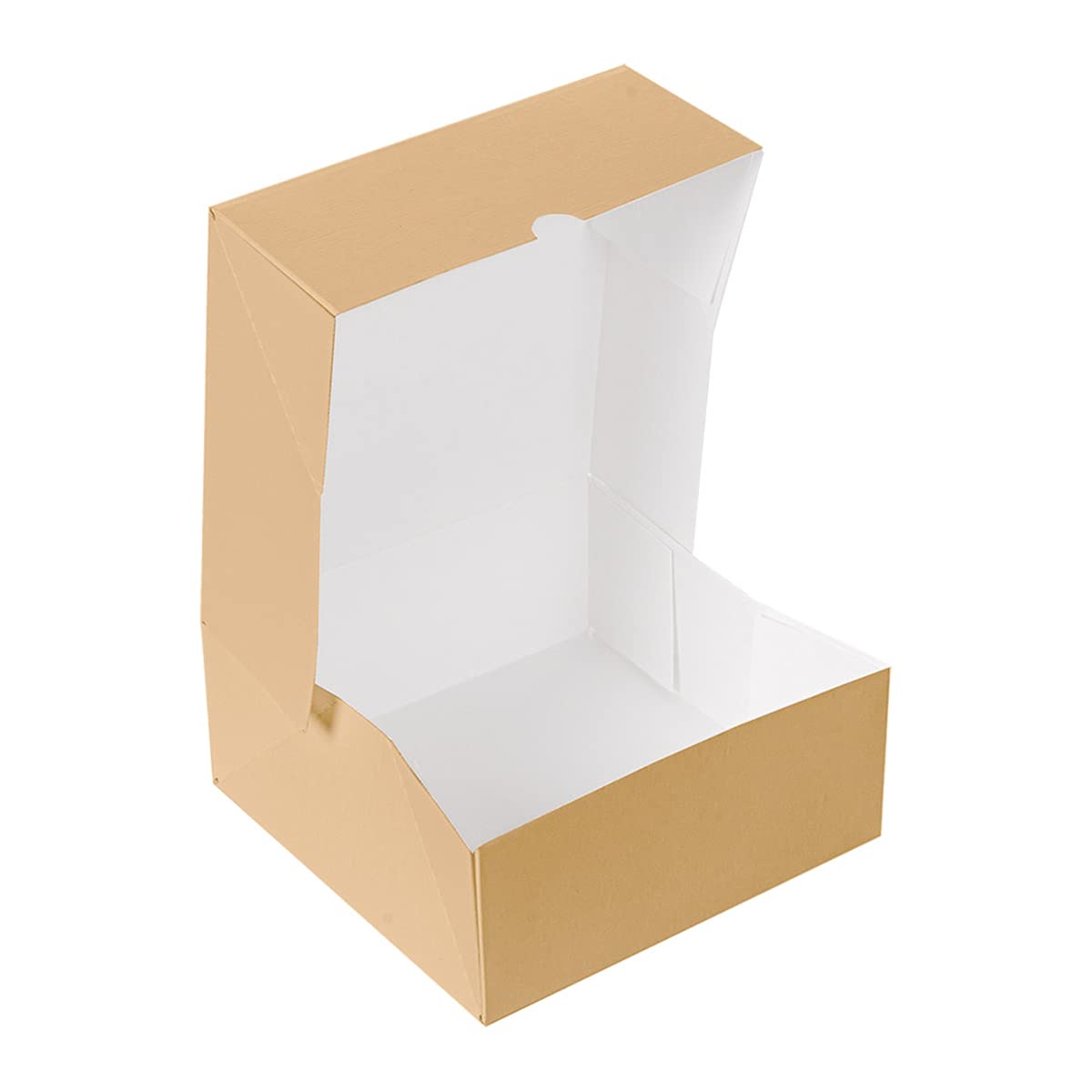 García de Pou - 50 unidades - Cajas Pastelería Sin Ventana 'Thepack' 240 G/M2 18X18X7,5 Cm Natural Cartón Ondulado Nano-Micro
