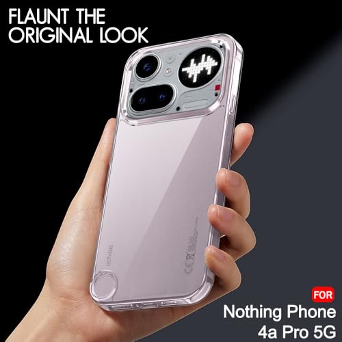 Image of TheGiftKart Ultra-Hybrid Crystal Clear Back Case Cover for Nothing Phone 4a Pro 5G | Shockproof Design | Hard Back Cover Case for Nothing Phone 4a Pro 5G (PC & TPU, Transparent)