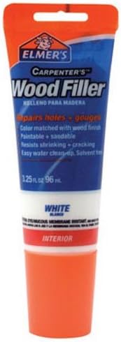 Elmer's E855 Carpenter's Wood Filler, 3.25-Ounce Tube, White - 12 Pack
