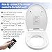 Bonxrdun Electric Bidet Toilet Seat Elongated, Slow Close Seat, Warm Air Dryer, Remote Control, LED Light, Smart Heated Bidet Seat, Temp Adjustable Toilet Lid