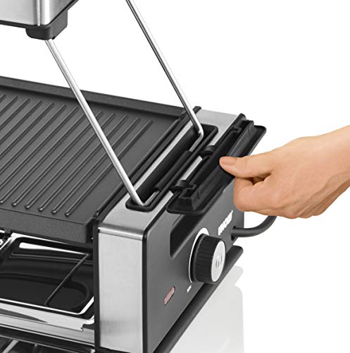 Unold Smokeless Electric Raclette & Grill 48785 - Extraction Hood with Carbon Filter - Reversible Grill/Griddle Plate - 1200W - For up to 8 Persons - Image 5