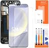 Pantalla original para Samsung Galaxy S24 Plus reemplazo para Samsung S24 Plus LCD Display SM-S926B SM-S926U pantalla táctil LCD con marco (soporta huella digital) (negro con marco) 2