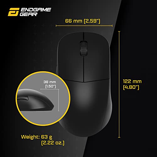Image of ENDGAME GEAR XM2we Wireless Gaming Mouse, Programmable Mouse with 5 Buttons and 19,000 DPI, Black