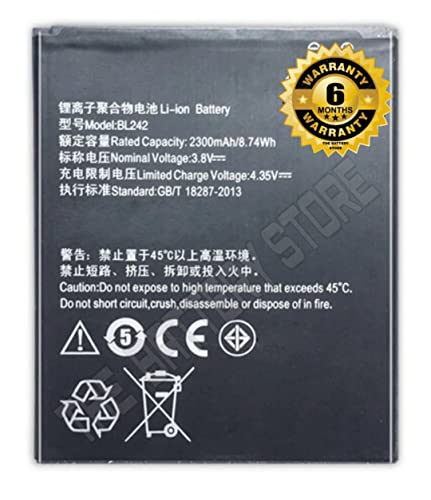Image of THE BATTERY STORE Original BL242 Battery for Lenovo A6000 / K3 / K30-W / A3860 / A3580 / A3900 / A6010 Battrey with 6 Month Warranty*** (H224)
