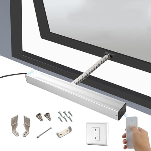 Aprifinestra elettrico a catena con telecomando, funzionamento automatico per ventilazione, facile installazione per casa e ufficio